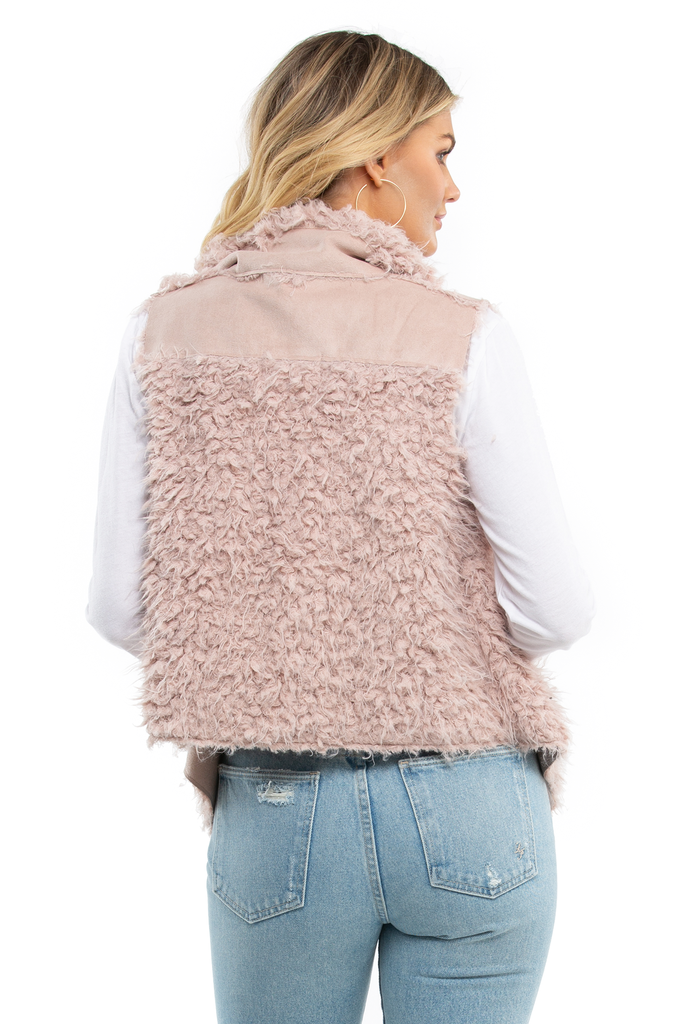 Siberian Rose Faux Fur Vest, Cozy Faux Fur Vests from Spool 72